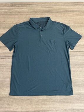 Vuori Ace Polo Shirt XL Color Ink Green Performance Stretch Short Sleeve Pocket